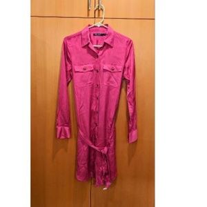 Ralph Lauren Long Sleeve Pink Dress w/ Belt Size 2